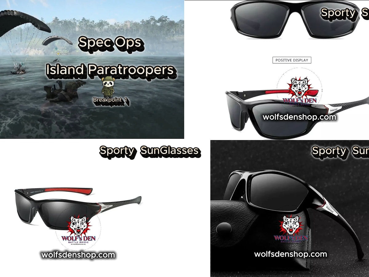 Sporty Sun Glasses Similar To What Characters On The Ghost Recon Team Wear.