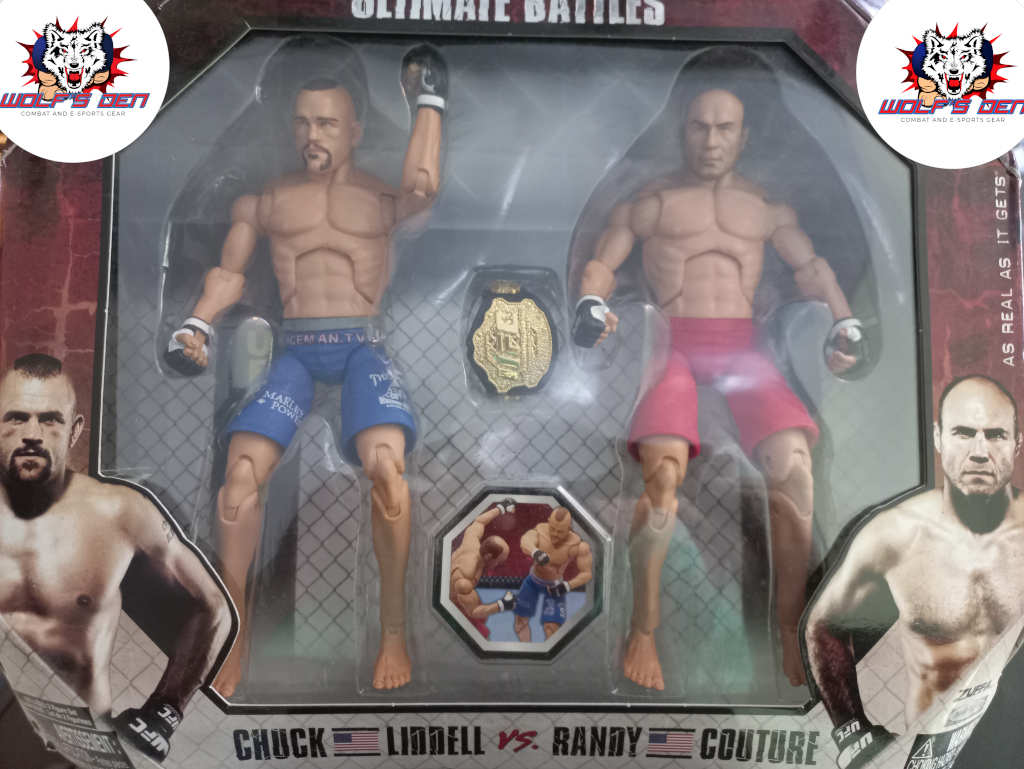 UFC MMA Action Figures Chuck Liddell vs Randy Coture with Light Heavyweight Championship Belt