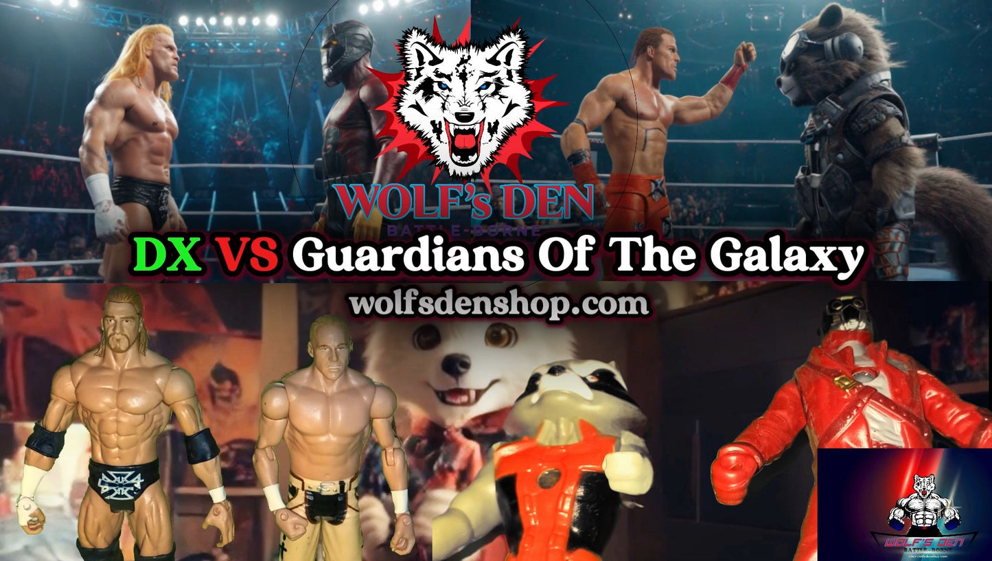 WWE Wrestling DX Vs Marvel Guardians Of The Galaxy Video Game Characters and Action Figures