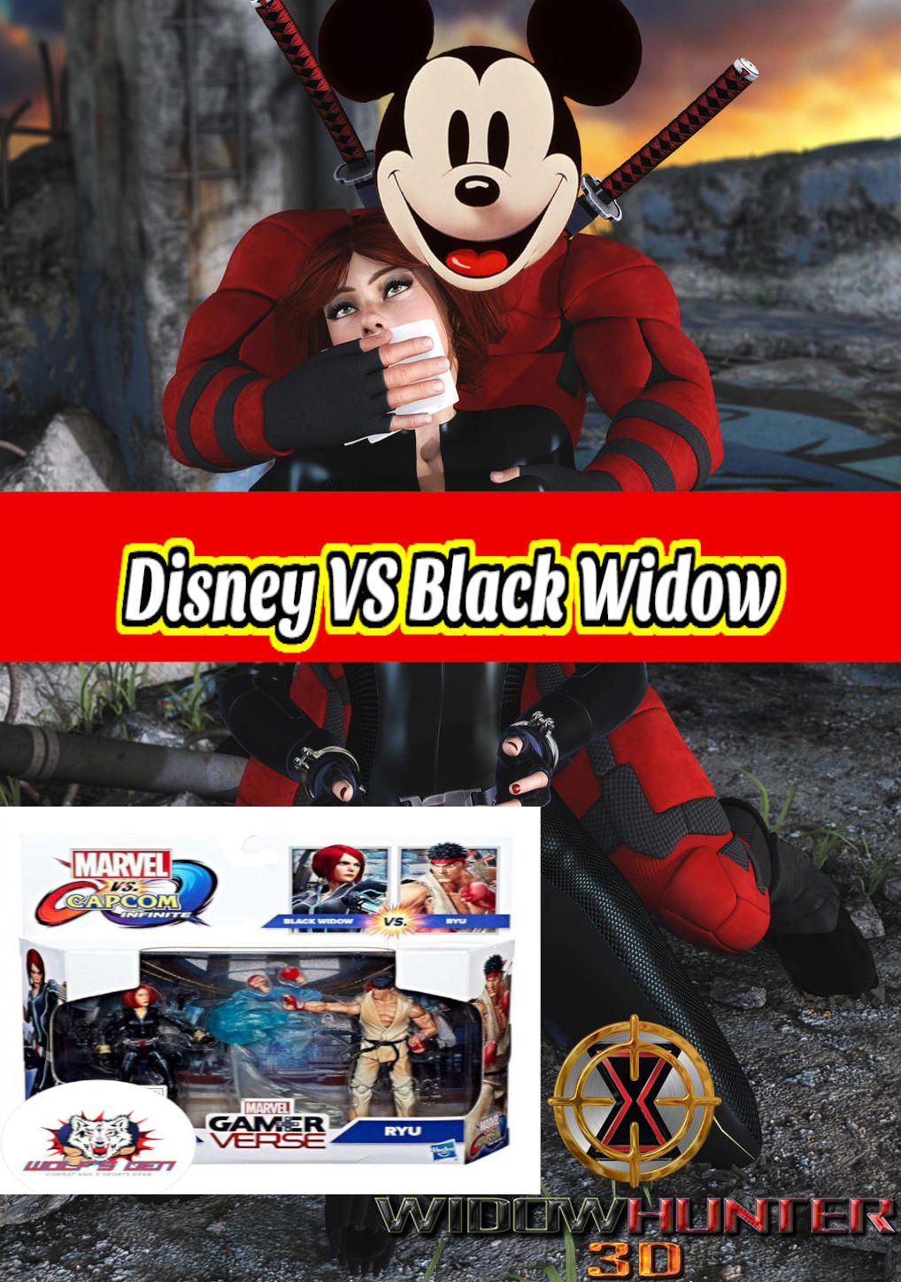 Marvel Versus Capcom Action Figures Ryu Vs Black Widow