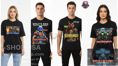 Axiom America vs Commander Red Dragon | Wolf's Den Battle-Borne Collector's Tee Set — PRE-ORDER NOW