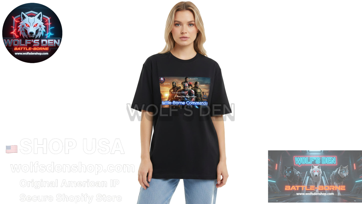 Axiom America vs Commander Red Dragon | Wolf's Den Battle-Borne Collector's Tee Set — PRE-ORDER NOW