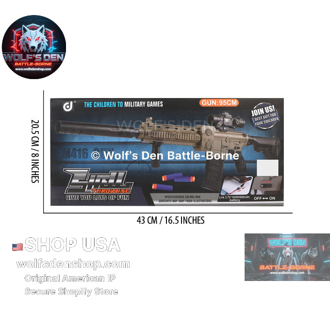 M416 Foam Blaster Rifle Toy | Wolf's Den Battle-Borne