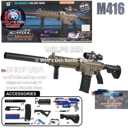 Wolf's Den Battle-Borne M416 Foam Blaster Rifle