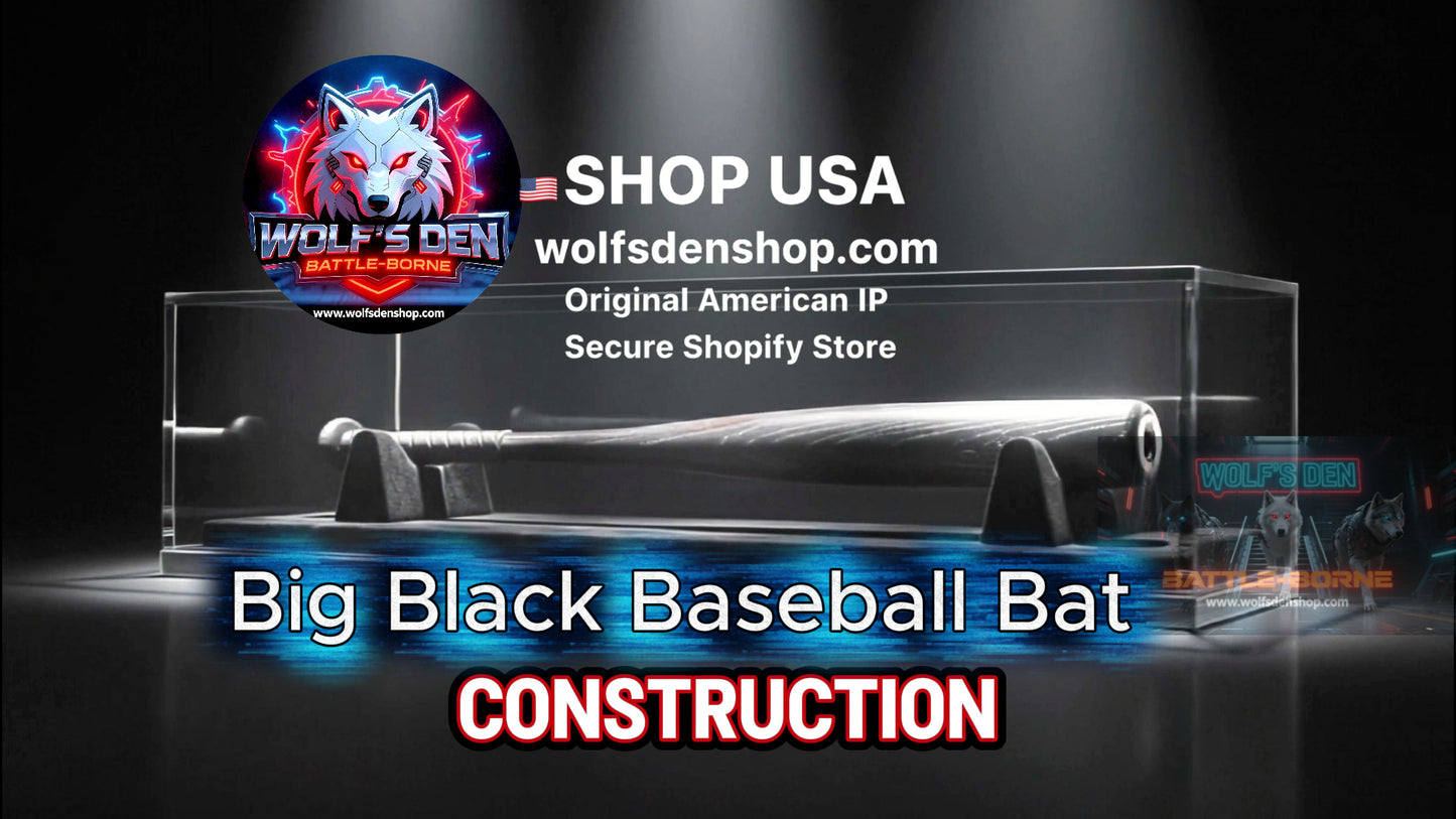 Official Wolf's Den Black Baseball Bat - Maxima "Canada One" Signature Collectible