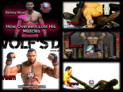 Alistair Overeem, Brock Lesnar and Tyron Woodley UFC MMA Action Figures