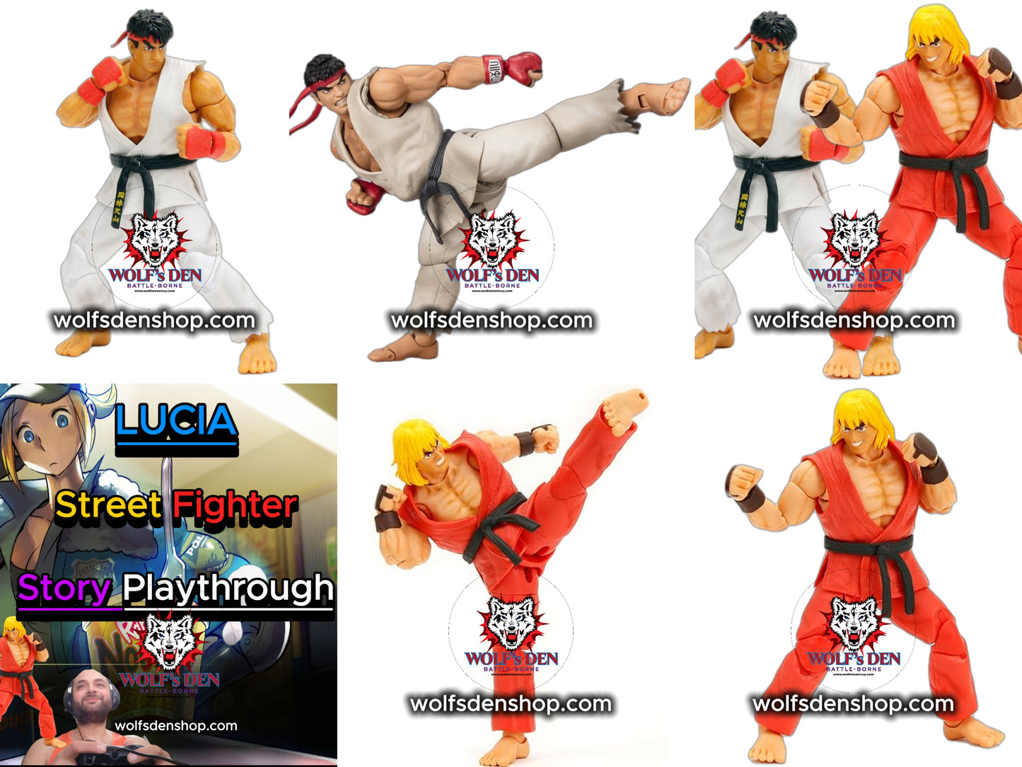 Ryu and Ken Street Fighter Action Figures