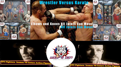 UFC Action Figures Chuck Liddell vs Randy Coture with Light Heavyweight Championship Belt