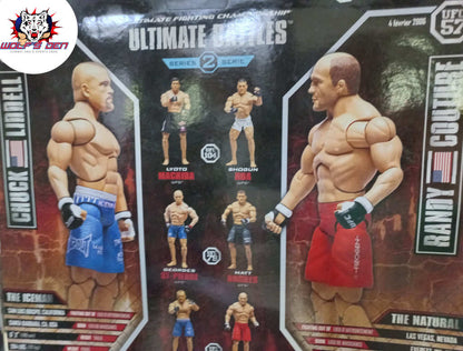 UFC Action Figures Chuck Liddell vs Randy Coture with Light Heavyweight Championship Belt