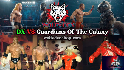 WWE Wrestling DX Vs Marvel Guardians Of The Galaxy Video Game Characters and Action Figures