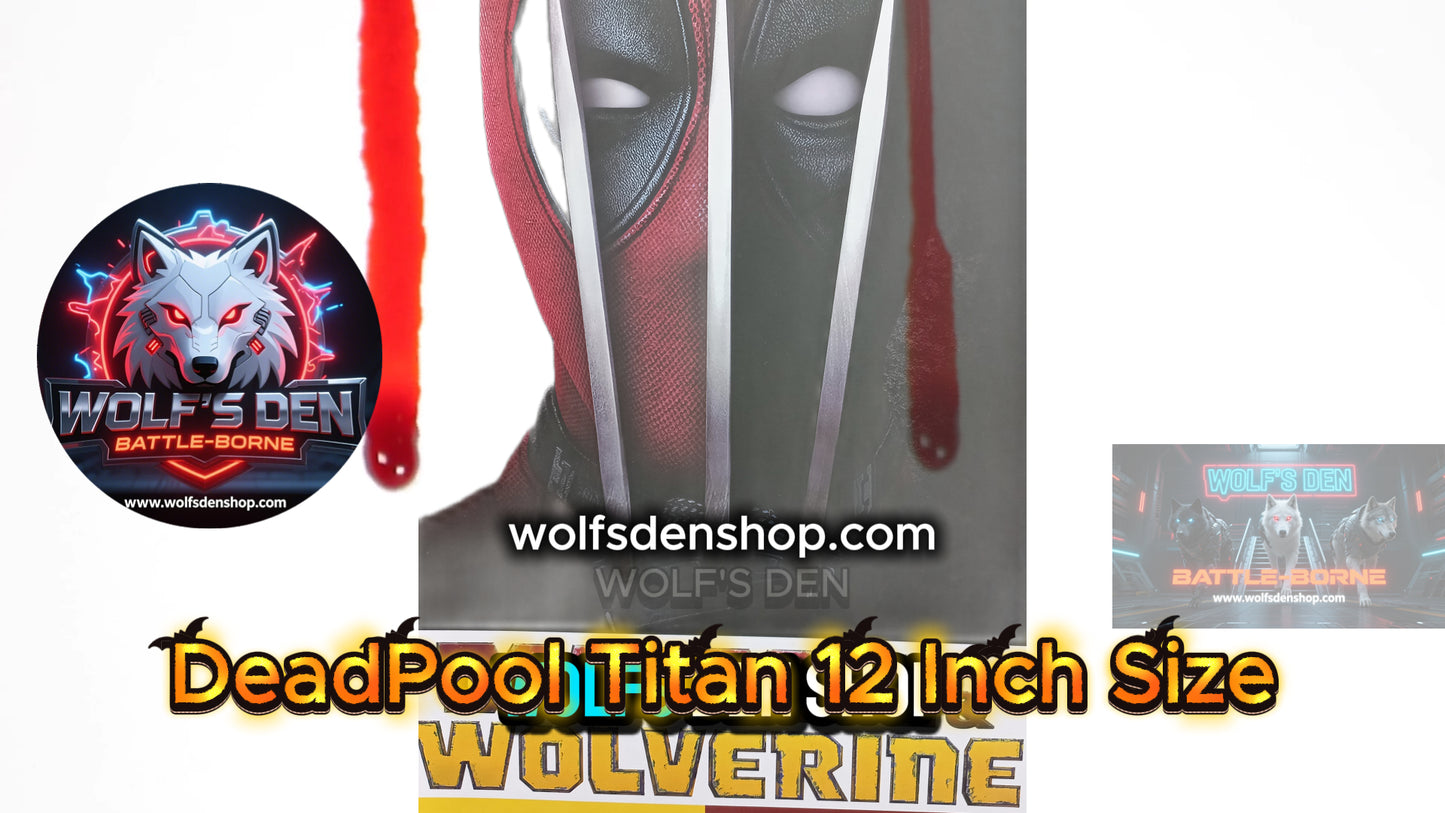 DeadPool 12 Inch Titan Size With Double Katana Swords