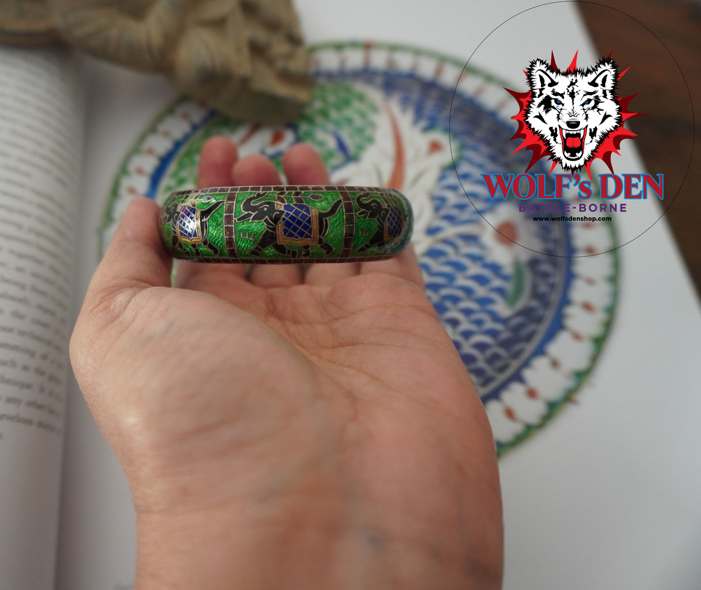 Vintage Meenakari Silver Bangle