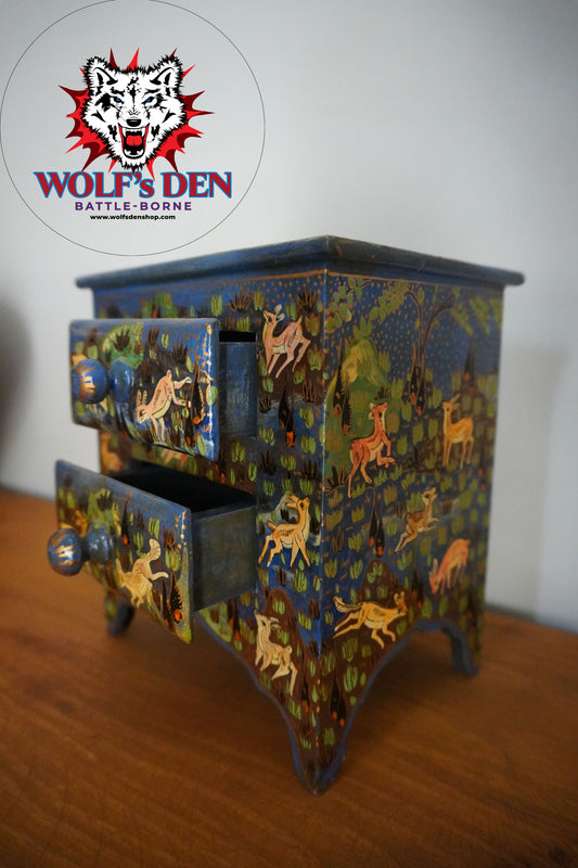 Minature Kashmiri Paper Mache Drawer Box
