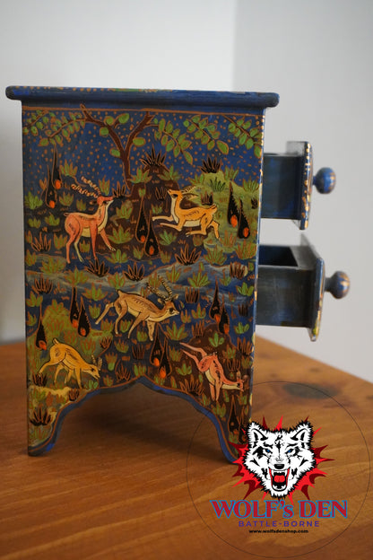 Minature Kashmiri Paper Mache Drawer Box