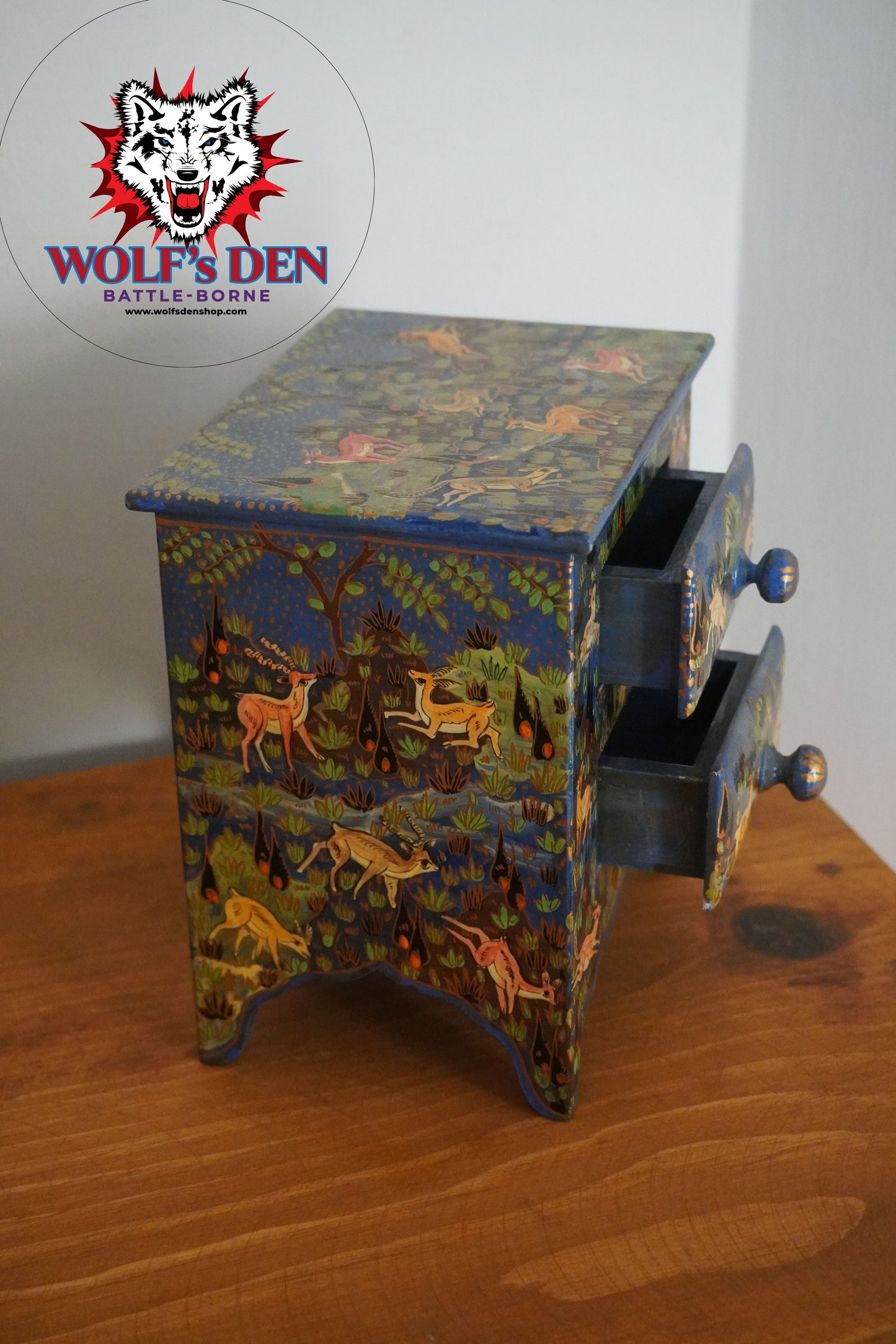 Minature Kashmiri Paper Mache Drawer Box
