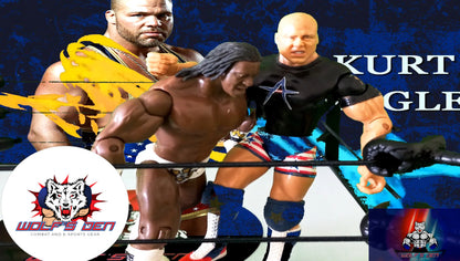 Evolution Pack Pro Wrestling AEW and WWE Action Figures Bobby Lashley Degeneration X Rob Van Damme Evolution
