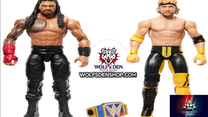 Logan Paul VS Roman Reigns Action Figures With WWE Universal Championship