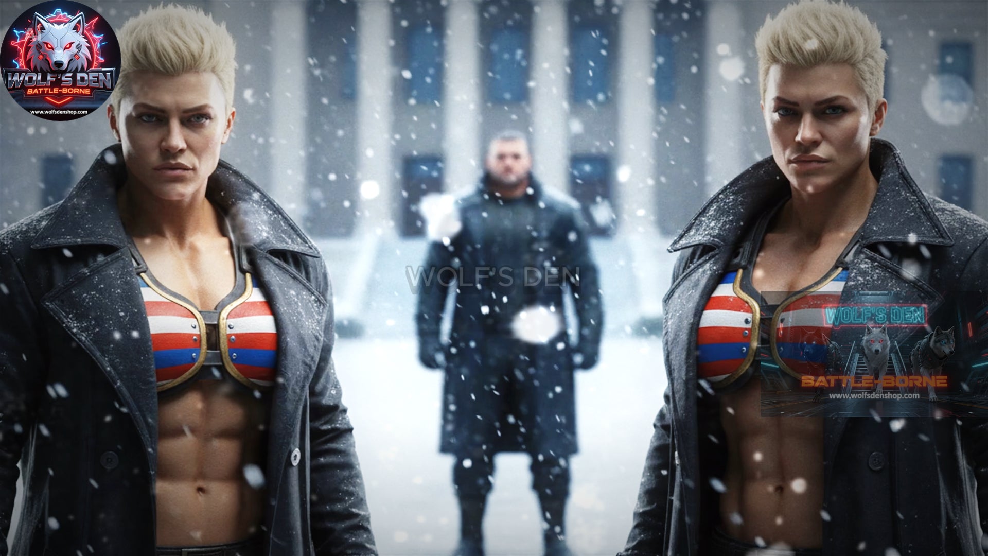 Russian Twins in a Winter Setting