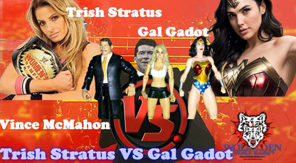 Trish Stratus Vs Gal Gadot a.k.a Wonder Woman with Vince McMahon