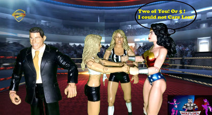 Trish Stratus Vs Gal Gadot a.k.a Wonder Woman with Vince McMahon