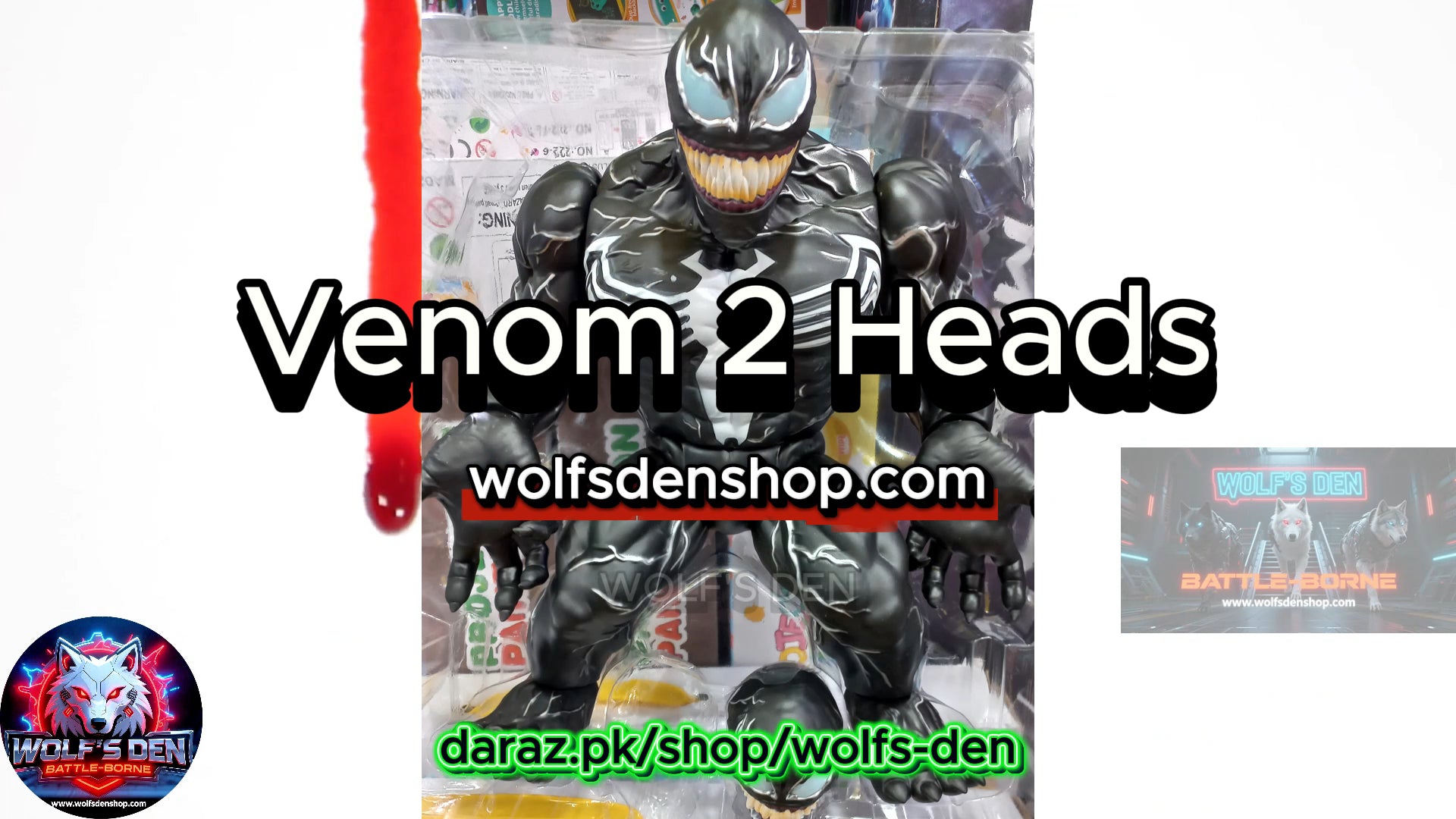 Venom Two, Double Heads. With Tongue and Without Tongue. Action