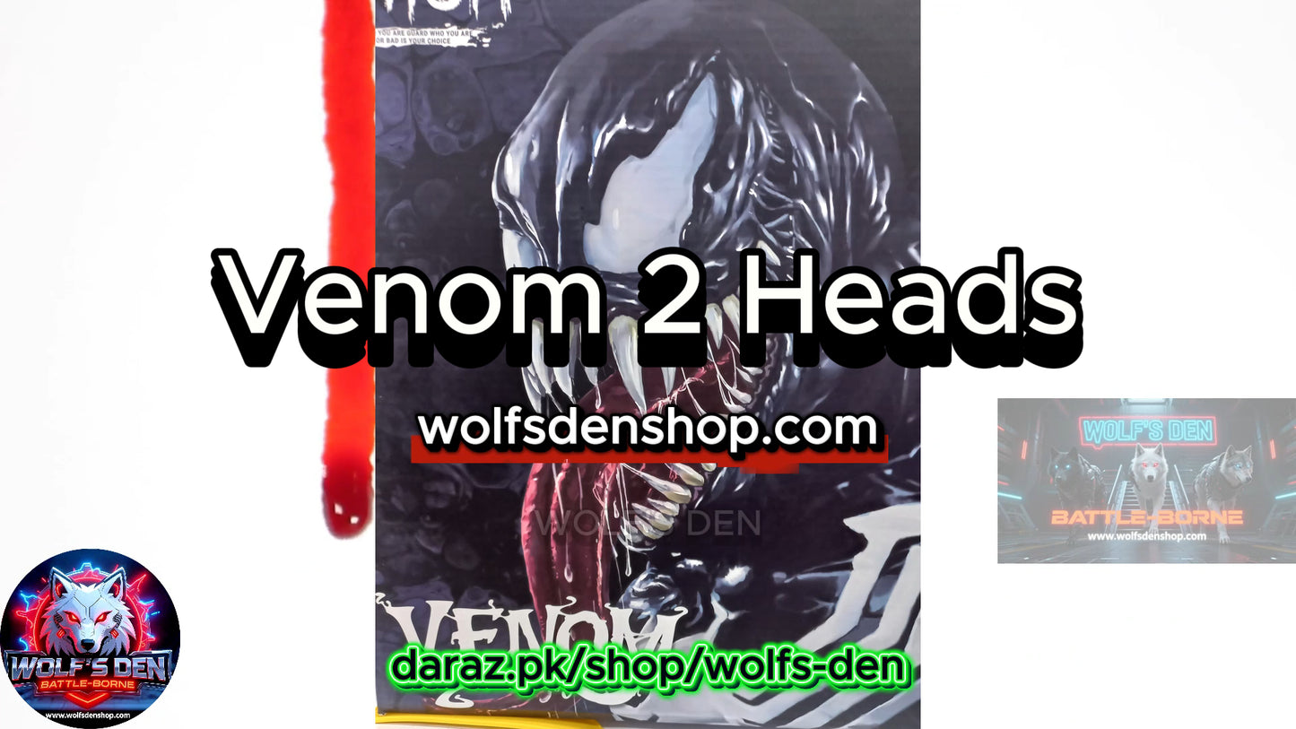 Venom Two, Double Heads. With Tongue and Without Tongue. Action Figure
