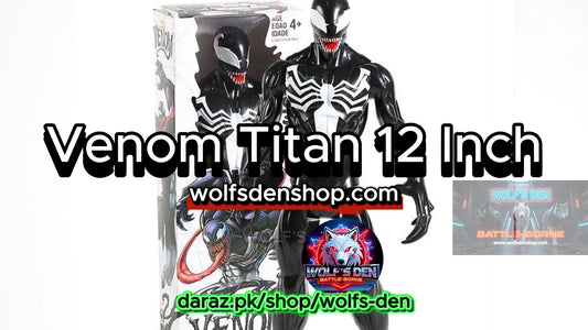 Venom Titan 12 Inch figure with packaging on a white background