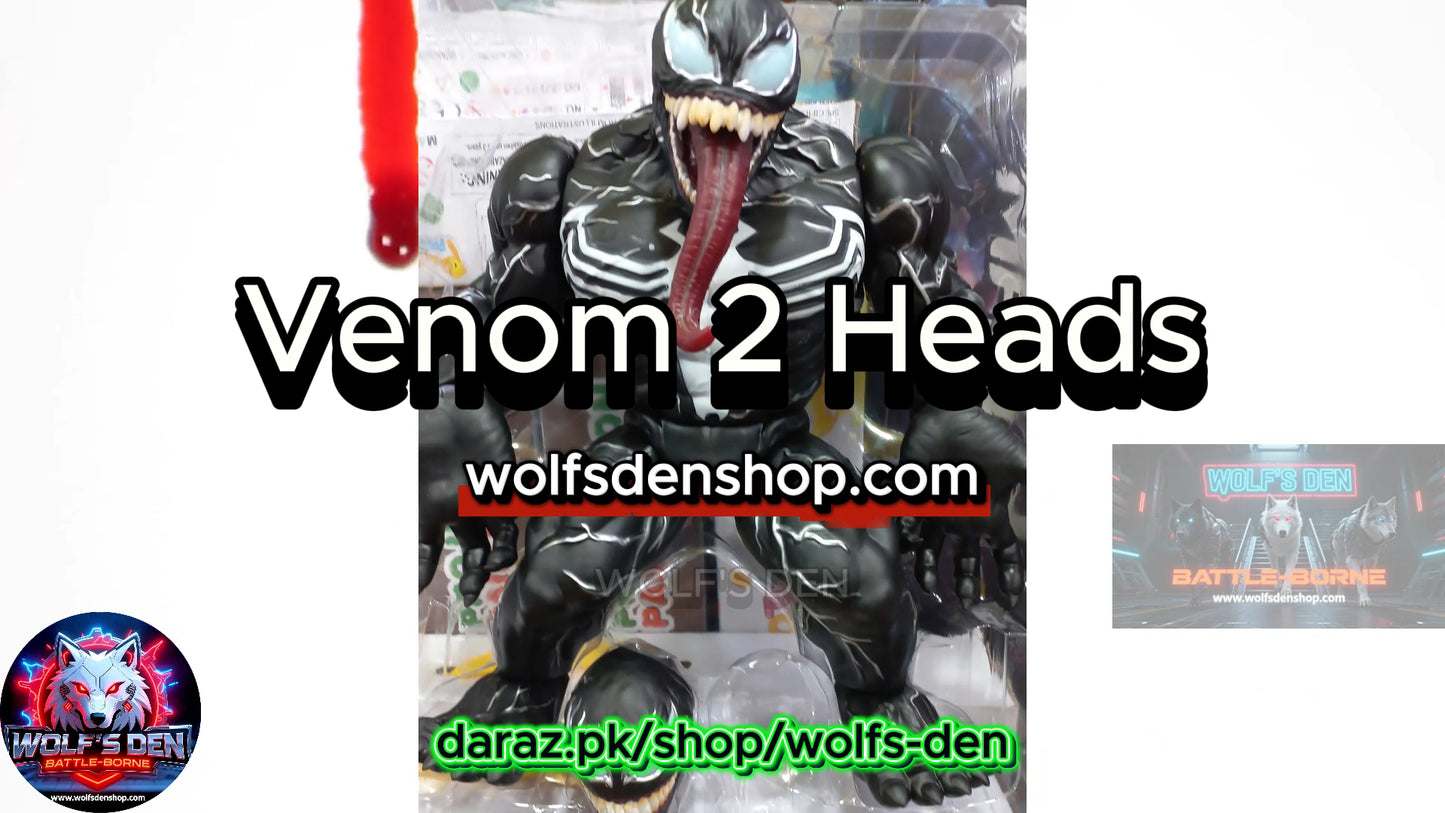 Venom Two, Double Heads. With Tongue and Without Tongue. Action Figure