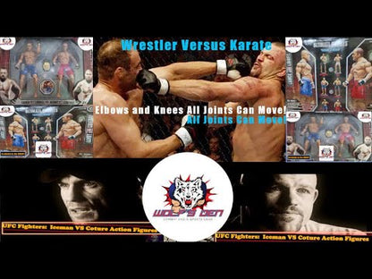 UFC Action Figures Chuck Liddell vs Randy Coture with Light Heavyweight Championship Belt