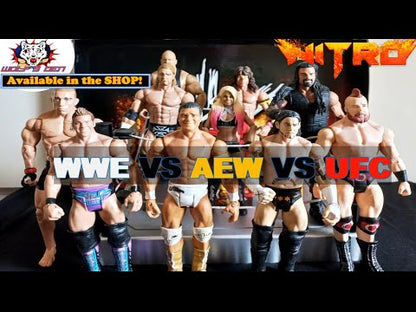 WWE, AEW, and UFC Action Figures Nitro Pack: CM Punk, Alexa Bliss, Shield Roman Reins, Young HHH, GSP, Chris Jericho, Ultimate Warrior, Sheamus, Big Show and Alberto Del Rio Action Figures